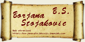 Borjana Stojaković vizit kartica